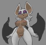 anthro blue_eyes breasts female fur genitals grey_background low-angle_view narrowed_eyes nipples nude nude_female pussy simple_background smile smirk solo spread_wings white_body white_fur wings mootsider sega sonic_the_hedgehog_(series) rouge_the_bat bat mammal 2024 absurd_res colored_sketch hi_res portrait sketch three-quarter_portrait