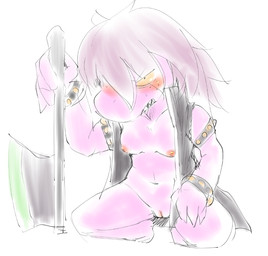adolescent annoyed anthro areola axe blush bottomless bracelet breasts clothed clothing fangs female freckles genitals hair holding_axe holding_object holding_weapon innie_vulva jacket jacket_only jewelry kneeling looking_at_viewer navel nipples purple_body purple_hair purple_scales scales simple_background solo spiked_bracelet spikes teeth topwear topwear_only vulva weapon white_background young young_anthro doneru deltarune undertale_(series) susie_(deltarune) reptile scalie sketch