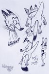2020 anthro bottomwear bulge canid canine clothed clothing detailed_bulge disney dubstepina duo erection erection_under_clothing female fox fully_clothed fur genital_outline hi_res humor judy_hopps lagomorph leporid male mammal meme monochrome necktie nick_wilde pants penis_outline rabbit red_fox shirt signature simple_background tenting topwear true_fox zootopia