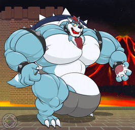 anthro balls balls_outline big_balls big_bulge big_muscles big_pecs big_penis bracelet bulge chestfloof clothing collar detailed_bulge genital_outline genitals huge_balls huge_bulge huge_muscles huge_pecs huge_penis hyper hyper_balls hyper_biceps hyper_bulge hyper_genitalia hyper_muscles hyper_pecs hyper_penis jewelry male musclegut muscular pecs penis shell solo spiked_bracelet spiked_collar spiked_shell spikes spikes_(anatomy) standing underwear wolfser rygalo mario_bros nintendo ryan_(freazzy) canid canine canis koopa mammal scalie wolf
