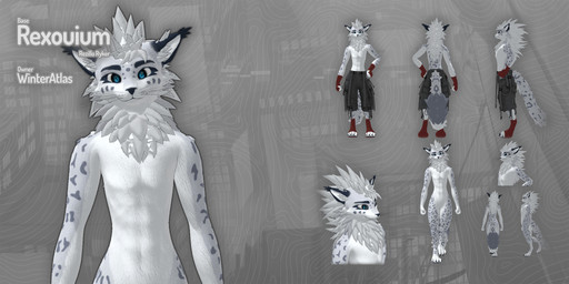 anthro front_view rear_view side_view solo text rycia felid feline mammal 2:1 3d_(artwork) absurd_res adobe_photoshop_(artwork) blender_(artwork) digital_media_(artwork) english_description english_text hi_res substance_painter_(artwork)