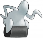 ambiguous_gender eyeless faceless featureless_crotch hand_on_hip not_furry nude sitting solo unknown_artist nintendo pikmin beast_(pikmin) water_wraith digital_media_(artwork)