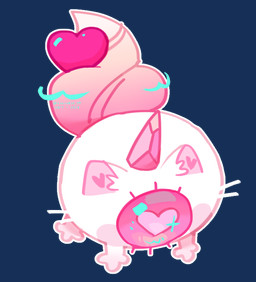 1_eye ambiguous_gender blush crystal crystal_horn feral heart_(marking) heart_eyes heart_symbol horn markings pseudo_horn quadruped round_body simple_background solo toony unicorn_horn whiskers white_body rubieteeth custard_(strawberryoverlord) cyclops felid feline mammal sphere_creature 2024 alpha_channel signature