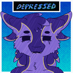 4_ears ambiguous_gender anthro black_eyes bodily_fluids border cheek_tuft crying cute_fangs depression ears_down facial_tuft fangs feathers gradient_background looking_at_viewer markings multi_ear narrowed_eyes neck_tuft open_mouth pivoted_ears pseudo_hair sad simple_background solo tears teeth text tuft white_border yellow_markings froja_blake omori_(game) k'len_(danjil_olivaw) avali 1:1 animated bust_portrait digital_media_(artwork) english_text flat_colors icon portrait restricted_palette male_(lore)
