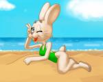 beach blue_eyes brown_fur clothing cloud crossed_legs female fur hamsy lagomorph looking_at_viewer mammal nu_pogodi one_eye_closed open_mouth outside sea seaside sky smile solo volk water wink zayats
Rating: Safe
Score: 1
User: metalslayer777
Date: January 09, 2014