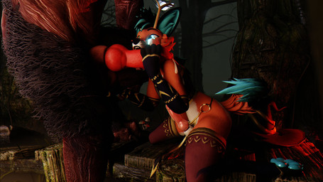anthro bodily_fluids duo genital_fluids genitals handjob horn knot knotted_penis male male/male outside penile penis precum sex size_difference wings sanythefox fallout microsoft mythology blue_devil sany_van_fox cryptid lagomorph mammal wolpertinger 16:9 3d_(artwork) 4k absurd_res digital_media_(artwork) hi_res widescreen