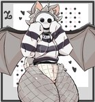 2024 absurd_res anthro bat biped femboy hi_res looking_at_viewer male mammal mask membrane_(anatomy) membranous_wings slim_anthro slim_male solo standing thick_thighs whosleviathan wings