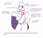 anthro ask_blog clothed clothing depression duo fur hair heart_symbol hopeful horn long_ears looking_at_viewer male positive_message talking_to_viewer text white_body white_fur fatz_geronimo tumblr undertale undertale_(series) asriel_dreemurr boss_monster_(undertale) bovid caprine goat mammal 2015 english_text