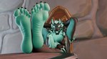 anthro barefoot black_body black_fur claws clothed clothing crossed_legs feet foot_fetish foot_focus fur genitals glowing humanoid_feet humanoid_genitalia humanoid_penis looking_at_viewer male male_feet muscular partially_clothed pecs penis plantigrade soles solo teal_eyes toes wrinkled_feet wrinkles twintails3d epic_games fortnite fortnite:_battle_royale mythology cerberus_(fortnite) canid canid_demon canine canis demon hellhound mammal mythological_canine mythological_creature 16:9 3d_(artwork) blender_(artwork) digital_media_(artwork) hi_res widescreen