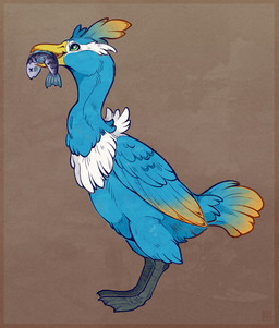 avian_feet beak blue_body facial_markings feathered_crest feathered_wings feathers feet feral green_eyes head_crest head_markings male markings mask_(marking) membrane_(anatomy) tail tail_feathers toes webbed_feet white_markings wings yellow_markings h_havik nintendo pokemon fan_character thunk_(gyro) aquatic avian cramorant fish generation_8_pokemon pokemon_(species) hi_res