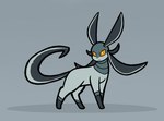 ambiguous_gender feral grey_background grey_body orange_eyes simple_background solo tail gharug fakemon nintendo pokemon pokemon_reloaded eeveelution fakeveelution pokemon_(species) titaneon