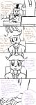 2016 alternate_species anthro bear bonnie_(fnaf) bow_(feature) bow_tie buckteeth chair clothed clothing comic desk dialogue duo english_text five_nights_at_freddy's freddy_(fnaf) furniture furrification hat headgear headwear hi_res holding_object inkyfrog lagomorph leporid male mammal paper partially_colored rabbit scottgames sitting speech_bubble table teeth text top_hat