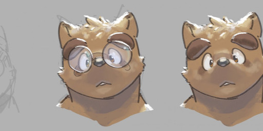 aged_down amber_eyes anthro brown_body brown_fur eyebrows eyewear facial_markings fur glasses grey_background grey_nose head_markings looking_at_viewer male markings mask_(marking) round_glasses simple_background solo thick_eyebrows young loverslessthanthree morenatsu kounosuke_kuri canid canine mammal raccoon_dog tanuki 2015 colored headshot_portrait multiple_images portrait
