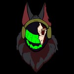 ambiguous_gender anthro blood bodily_fluids bone broken_visor error_message exposed_muscle machine missing_eye notched_ear skull solo biohound protogen undead zombie 1:1 absurd_res alpha_channel hi_res