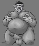 balls belly beret big_belly big_nipples clothing erection genitals gloves handwear hat headgear headwear male mime moobs navel nipple_fetish nipple_pinch nipple_play nipples not_furry overweight overweight_male penis pinch solo locitony activision crash_bandicoot_(series) crash_nitro_kart crash_team_racing_nitro-fueled big_norm alien alien_humanoid humanoid