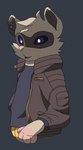 clothing jacket male shirt solo topwear mystalker hybrid mammal murid murine procyonid raccoon rat rodent hi_res