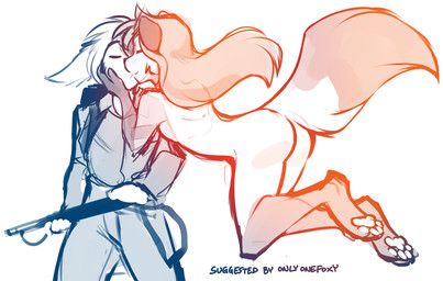 anthro butt casual_nudity clothed clothing cosplay digitigrade dipstick_tail duo eyes_closed female floating gloves_(marking) gun holding_gun holding_object holding_ranged_weapon holding_weapon kiss_on_lips kissing leg_markings levitation male male/female markings multicolored_tail nude overalls pawpads ranged_weapon simple_background smile socks_(marking) tail tail_markings weapon white_background conditional_dnp tom_fischbach ghostbusters twokinds keith_keiser laura_(twokinds) basitin canid canine fox ghost keidran mammal red_fox spirit true_fox 2019 adobe_photoshop_(artwork) digital_drawing_(artwork) digital_media_(artwork) hi_res monochrome sketch