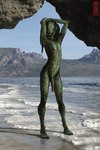 beach_background femboy genitals male markings penis pseudo_hair solo unusual_anatomy unusual_genitalia ugnaughtsden predator_(franchise) alien humanoid yautja 2:3 3d_(artwork) digital_media_(artwork) hi_res