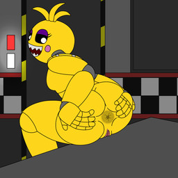 anthro anus black_sclera butt dark_anus female genitals machine nude presenting presenting_anus solo spread_anus spread_butt spreading vulva white_eyes yellow_body lemonmelon five_nights_at_freddy's five_nights_at_freddy's_2 scottgames chica_(fnaf) toy_chica_(fnaf) animatronic avian bird chicken galliform phasianid robot robot_anthro 1:1 hi_res