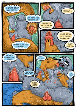 6_nipples anthro anthro_on_anthro anthro_penetrated anthro_penetrating anthro_penetrating_anthro bodily_fluids collar collar_only dialogue dominant dominant_male duo female forced fur gender_transformation genital_fluids genitals grey_body grey_fur male male/female mind_control mtf_transformation multi_nipple nipples nude nude_anthro pawpads paws penetration penis red_penis sex species_transformation speech_bubble transformation transformation_through_magic unwilling_prey vaginal_fluids yellow_body yellow_fur bubbalossom canid canine mammal comic hi_res