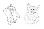 angry_birds anthro avian bird black_and_white bulge clothed clothing duo erection erection_under_clothing kled_(lol) league_of_legends lewd_latte line_art male male/male monochrome red_(angry_birds) riot_games rovio_entertainment scar sega sketch smile smirk tencent tongue tongue_out underwear