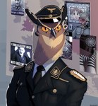 anthro black_sun clothing germany hat headgear headwear male map military military_cap military_uniform nazi nazi_uniform partieiadler poster shitpost solo text totenkopf uniform world_war_2 dracreloaded azumanga_daioh disney hearts_of_iron_4 zootopia adolf_hitler nick_wilde oskar_dirlewanger shin_(b-mashina) avian bird canid canine fox human mammal owl absurd_res digital_media_(artwork) english_text hi_res meme