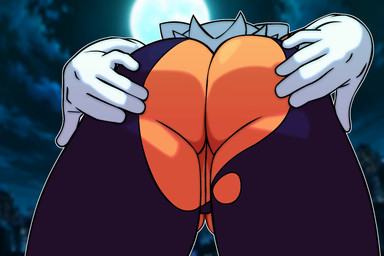 anthro anus big_butt biped breasts butt butt_focus butt_jiggle clothed clothing female genitals glistening glistening_body gloves handwear jiggling low-angle_view rear_view spread_butt spreading tail thick_thighs torn_clothing vulva divine_wine sega sonic_the_hedgehog_(series) rouge_the_bat bat mammal 2d_animation 3:2 animated frame_by_frame hi_res no_sound short_playtime video