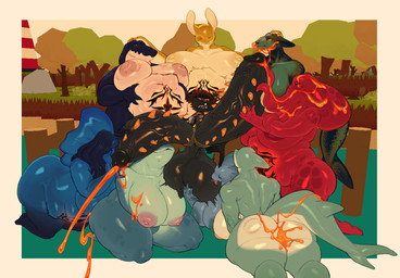 2_penises anthro balls big_balls big_penis black_body blue_body bodily_fluids body_worship bruised cum female fetal_movement genital_fluids genital_worship genitals gold_(metal) gold_jewelry green_body group hickey huge_balls huge_penis hyper hyper_genitalia jewelry lava lava_cum male male/female multi_genitalia multi_penis multicolored_body nipples penile penile_spines penis penis_worship pregnant pregnant_female red_body smug spiked_penis spikes spikes_(anatomy) two_tone_body unusual_bodily_fluids unusual_cum unusual_genital_fluids womb_tattoo yellow_body anonymous_artist sharked.co webfishing cole_krueger cole_the_shark aquatic aquatic_gastropod canid canine cephalopod cetacean coleoid crocodile crocodilian elemental_creature fish fox gastropod hybrid lagomorph lava_creature leporid mammal mineral_fauna mollusk octopodiform octopus rabbit reptile scalie sea_slug shark slug whale hi_res