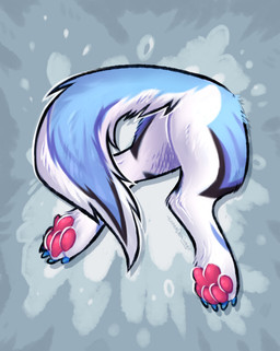 butt butt_focus feral fluffy fluffy_butt fluffy_tail fur pawpads paws solo striped_body striped_fur stripes tail lonerdemiurge hi_res