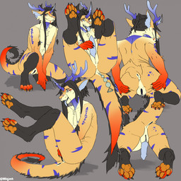 anal anal_beads animal_genitalia anthro antlers anus bodily_fluids butt claws eastern erection feet fur genital_slit genitals hair handjob horn looking_at_viewer male markings masturbation multiple_poses nipples nude pawpads paws penetration penile penis piercing pose presenting presenting_anus presenting_hindquarters presenting_slit sex sex_toy simple_background slit_penis slit_play solo spread_legs spreading tail tongue tongue_out milajanh mythology dragon eastern_dragon furred_dragon furred_scalie mammal mythological_creature mythological_scalie scalie 1:1 2025 digital_media_(artwork) hi_res sketch_page