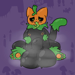 animal_genitalia areola balls big_balls bodily_fluids feet feral food fruit fully_sheathed genitals grey_body holidays huge_balls hyper hyper_balls hyper_genitalia looking_at_sheath male musky_balls musky_feet musky_sheath orange_face pawpads plant presenting_balls presenting_sheath pumpkin sheath solo spread_legs spreading sweat sweaty_balls sweaty_feet sweaty_genitalia sweaty_sheath tail tongue tongue_out erinthebat halloween pumkat domestic_cat felid feline felis mammal 1:1 2025 absurd_res hi_res signature