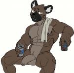 abs alcohol anthro armpit_hair balls beer beverage biped body_hair controller flaccid foreskin fur genitals humanoid_genitalia humanoid_penis male muscular muscular_anthro muscular_male penis remote_control sitting solo unretracted_foreskin nunudodo third-party_edit aggretsuko sanrio haida_(aggretsuko) hyena mammal spotted_hyena 2019 color_edit colored hi_res