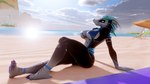 anthro beach beach_chair beach_towel beach_umbrella big_breasts big_butt bikini bikini_top black_body black_scales blue_body blue_claws blue_eyes blue_hair blue_markings blue_scales breasts building butt claws clothing cloud cybernetics female female_anthro green_body green_scales green_spikes grey_body grey_scales hair hinpdaw horn machine markings mostly_nude mountain multicolored_body multicolored_scales parasol pawpads paws plant sand scales sea seaside seductive sitting solo swimwear thick_thighs towel two-piece_swimsuit water white_markings wide_hips guimontag warfaremachine_(modeler) alilkira warfare_alilkira alien android biyemorph cyborg reptile robot scalie 2023 3d_(artwork) absurd_res digital_media_(artwork) hi_res