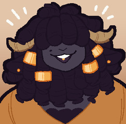 accessory anthro body_hair chest_hair chest_tuft clothing dreadlocks ear_piercing hair hair_accessory hair_over_eyes hair_ring horn male markings mole_(marking) piercing solo tongue tongue_piercing topwear tuft v-neck wonderslug barley_(wonderslug) bovid caprine mammal sheep low_res