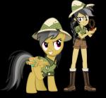 alternate_species armor artifact boots braided_hair clothing duo female footwear hair hat headgear headwear helmet humanized pith_helmet shoes vector wings vector-brony equestria_girls friendship_is_magic hasbro my_little_pony mythology daring_do_(mlp) equid equine human mammal mythological_creature mythological_equine pegasus absurd_res alpha_channel hi_res