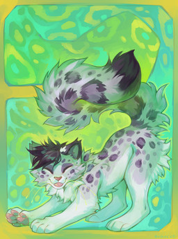 eyes_closed feet female feral fur hair pawpads paws smile solo spots standing tail toes tongue tongue_out whiskers hioshiru ketty_(character) felid feline mammal 2025 digital_drawing_(artwork) digital_media_(artwork) hi_res