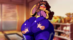 ambiguous_gender big_butt blush blush_lines blushing_at_viewer bodily_fluids bracelet brown_hair butt butt_focus butt_grab cellulite clothed clothing dress fat_legs female female/ambiguous female_focus fur furry_ears furry_tail gold_(metal) hair hand_on_butt huge_butt jewelry long_hair overalls overweight purple_clothing purple_dress purple_eyes rabbit_ears scut_tail shaking_butt short_tail sweat sweatdrop tail teeth thick_thighs wide_hips yellow_body yellow_fur yellow_skin la_tiapat third-party_edit pat_(prettypatsusan) animal_humanoid humanoid lagomorph lagomorph_humanoid leporid leporid_humanoid mammal mammal_humanoid rabbit rabbit_humanoid 16:9 2d_animation animated digital_media_(artwork) hi_res motion_tweening short_playtime sound webm widescreen