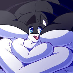anthro big_cheeks black_body black_ears black_eyebrows blobby blue_eyes chubby_cheeks eyebrows huge_cheeks hyper_cheeks immobile male morbidly_obese morbidly_obese_anthro morbidly_obese_male multicolored_body obese obese_anthro obese_male open_mouth open_smile overweight overweight_anthro overweight_male pink_tongue red_mouth smile snaggle_tooth solo tongue two_tone_body weight_gain white_body white_inner_ear xxedge atlus megami_tensei persona_(series) persona_5 sega morgana_(persona) domestic_cat felid feline felis mammal 1:1 2025 cel_shading colored digital_media_(artwork) headshot_portrait icon portrait shaded