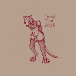 animal_genitalia anthro balls biped bottomless clothed clothing crop_top digitigrade footwear fur genitals hair male male_anthro penis penis_tip sheath shirt socks solo submissive submissive_male topwear tenik_tea american_opossum mammal marsupial 1:1 sketch