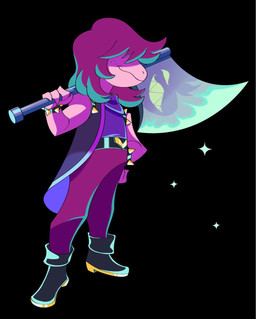 4_fingers anthro axe belt black_background bracelet clothing female fingers footwear freckles hair hair_over_eyes jewelry melee_weapon pink_body purple_hair shoes simple_background smile solo spiked_bracelet spikes standing weapon luaudrey deltarune undertale_(series) susie_(deltarune) dinosaur prehistoric_species reptile scalie 2020 digital_media_(artwork) hi_res