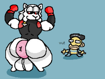anus backsack balls big_butt butt duo flexing genitals looking_at_another looking_at_viewer male muscular puffy_anus shitpost text thick_thighs white_body nxyitn image_comics invincible_(image_comics) invincible_(character) mark_grayson thokk_(invincible) felid feline humanoid mammal meme