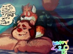 420 bear blazingcheecks canine chubby english_text fox gay male mammal size_difference text
Rating: Questionable
Score: 5
User: slyroon
Date: April 20, 2014