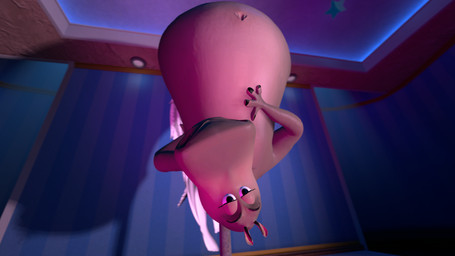 anthro female flat_chested half-closed_eyes hand_behind_back hand_on_chest narrowed_eyes nude public_display slightly_chubby solo upside_down heckinhyena dreamworks madagascar_(series) gloria_(madagascar) common_hippopotamus hippopotamid mammal 16:9 3d_(artwork) absurd_res digital_media_(artwork) hi_res source_filmmaker_(artwork) widescreen
