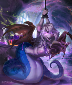 anthro apode areola bdsm breasts female hair legless membrane_(anatomy) membranous_wings nipple_piercing nipples nude piercing serpentine solo split_form vertical_nipple_piercing white_hair wings tlt_echelon draconcopode hybrid lamia mammal murid murine rat reptile rodent scalie snake 2021 digital_media_(artwork) hi_res