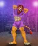 anthro bottomwear clothing male muscular muscular_male shorts solo strip_club rahir disney the_lion_king simba_(the_lion_king) felid lion mammal pantherine 5:6 digital_media_(artwork) hi_res