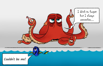 blue_body blue_eyes bottle container dialogue duo female feral fish_tail food hot_sauce male orange_body orange_tentacles simple_background speech_bubble tail talking_feral tentacles text water white_background yellow_fin yellow_tail macrolago disney finding_dory finding_nemo pixar dory_(finding_nemo) hank_(finding_dory) acanthurid aquatic fish giant_pacific_octopus regal_tang english_text