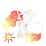 1:1 alternate_form ambiguous_gender ankle_tuft anklet bracelet cloven_hooves countershading cutie_mark dreamscreep equid equine eyelashes facial_hair feathered_wings feathers female_(lore) feral fire flaming_hair flaming_tail friendship_is_magic goatee hasbro hi_res hooves horn horn_jewelry jewelry leg_tuft mammal my_little_pony mythological_creature mythological_equine mythology orange_body orange_countershading princess_celestia_(mlp) pseudo_hair quadruped snout solo sparkles sun tail tail_tuft tuft unicorn_horn white_body winged_unicorn wings