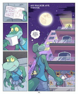 4_fingers 4_toes address anthro apartment apartment_building bag barefoot big_bulge blockage_(layout) blue_clothing blue_shirt blue_tank_top blue_topwear bodily_fluids border bottomwear building bulge claws clothed clothed_anthro clothed_male clothing countershade_face countershading feet fingers four_frame_image full_moon fully_clothed green_body green_eyes green_skin grey_bottomwear grey_clothing grey_shorts hesitant high-angle_view holding_object holding_paper inner_monologue lightened_palms looking_at_another looking_at_object looking_up low-angle_view male moon night outside paper penis_drawing reading reading_note shirt shorts sidewalk silhouette sky slim slim_anthro slim_male solo standing star starry_sky sweat sweatdrop tail tank_top text thinking thought_bubble time toe_claws toes topwear white_border yellow_sclera anti_dev jim_rat tripp_(anti_dev) anole lizard reptile scalie 2026 colored comic digital_drawing_(artwork) digital_media_(artwork) english_text hi_res shaded