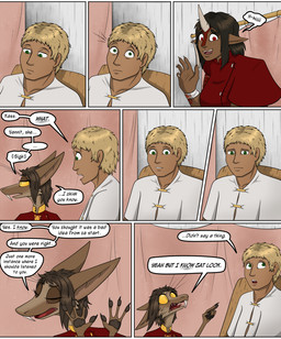 4_fingers 5_fingers angry anthro black_hair blonde_hair brown_body brown_fur brown_hair clothed clothed_female clothed_male clothing dialogue eyes_closed female fingers fur green_eyes group hair horn house_ivenmoth_uniform inside looking_away male open_mouth pawpads pupils red_eyes shelltooth slit_pupils text trio uniform yellow_sclera koof1313 valsalia out-of-placers elim_dorelga isher kassen_akoll human humanoid hybrid mammal unknown_species yinglet 2025 comic english_text letterbox