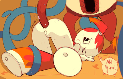 all_fours alternate_color anal anus ass_up bent_over butt duo female genitals looking_back machine not_furry one_eye_closed sex tentacle_sex tentacles vulva fridge_(artist) my_life_as_a_teenage_robot nickelodeon hot_rod_jenny_wakeman jenny_wakeman android humanoid robot